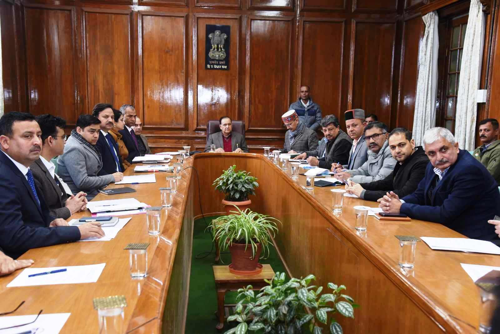 सुरक्षा प्रबन्धों की बैठक में विधान सभा अध्यक्ष कुलदीप पठानियां का सभी...