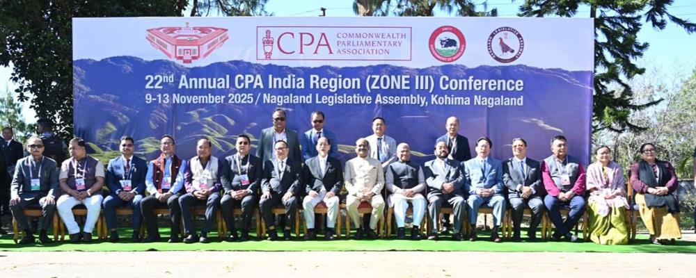 Group Photo of delegates, CPA India Region Zone-III with the Hon'ble Speaker of Lok Sabha, Shri. Om Birla.