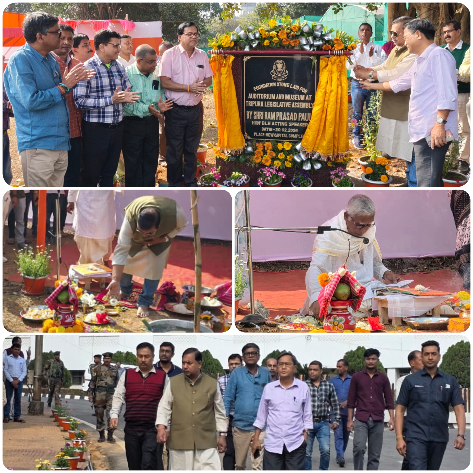 Bhoomi Pujan and Foundation Laying of Auditorium and Museum at Tripura...